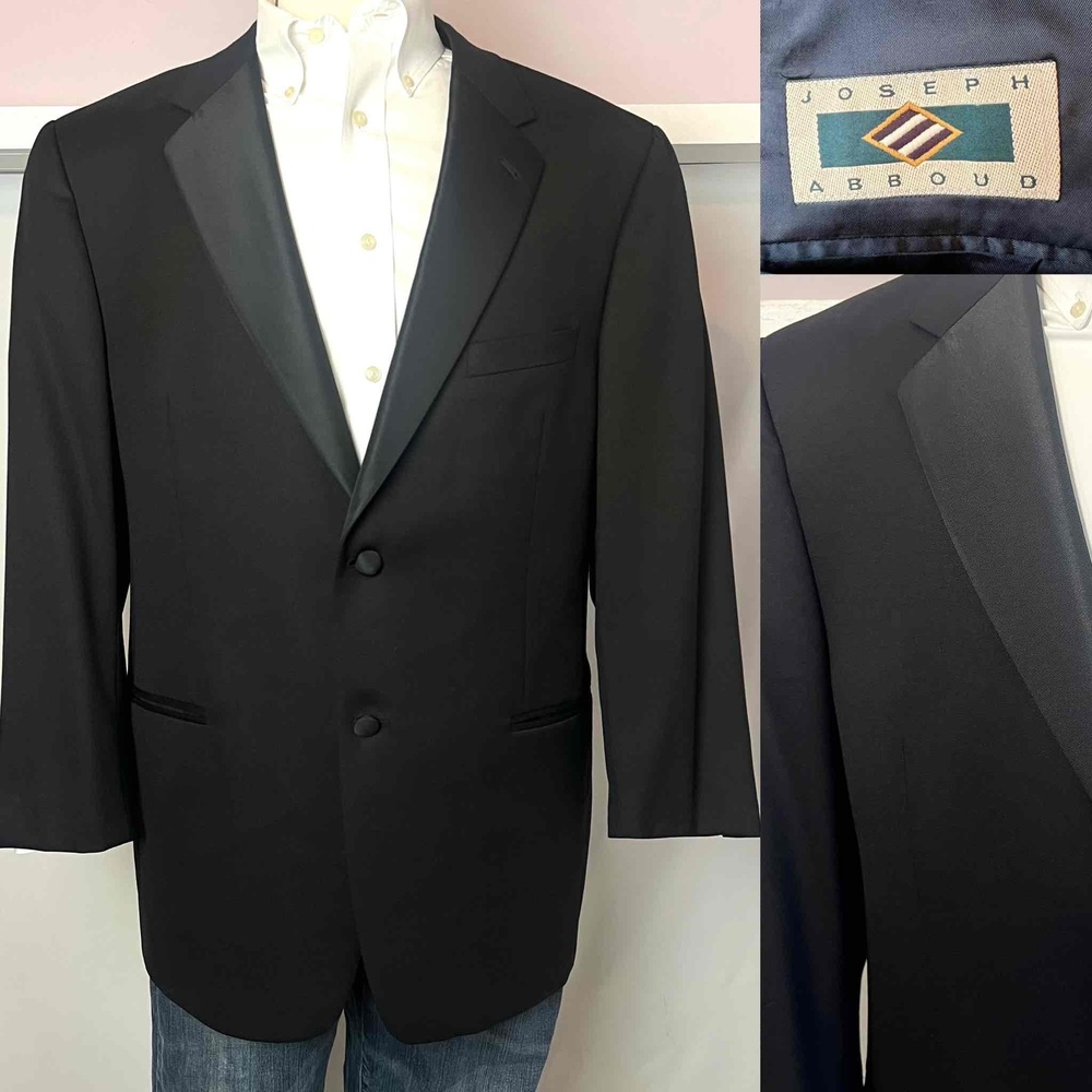Joseph‎ Abboud Black Size 43R Two-Button Front Tuxedo Jacket